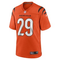 Men's Cincinnati Bengals Cam Taylor-Britt Number 29 Nike Orange Alternate Game Jersey