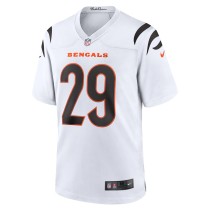 Men's Cincinnati Bengals Cam Taylor-Britt Number 29 Nike White Alternate Game Jersey