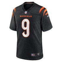 Men's Cincinnati Bengals Joe Burrow Number 9 Nike Black Player Game Jersey