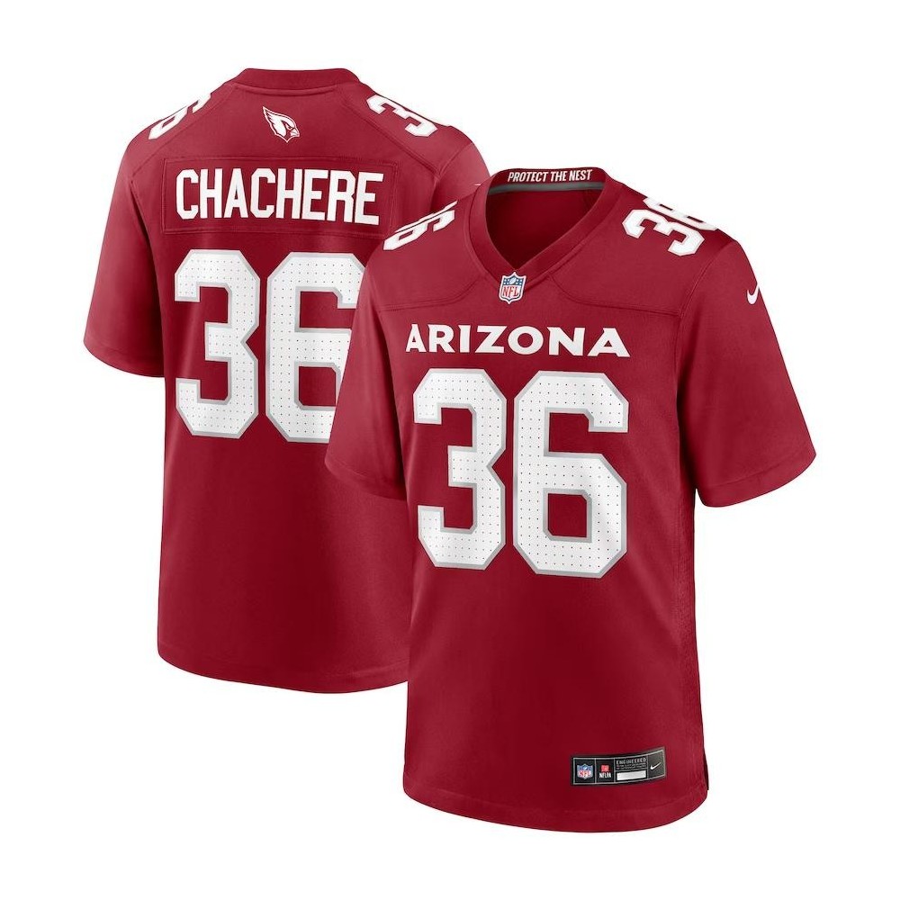 Men's Arizona Cardinals Andre Chachere Number 36 Nike Cardinal Team Game Jersey