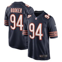 Men's Chicago Bears Austin Booker Number 94 Nike Navy Game Jersey