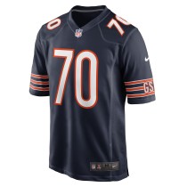 Men's Chicago Bears Braxton Jones Number 70 Nike Navy Game Player Jersey