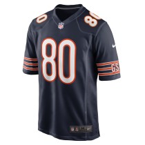 Men's Chicago Bears Collin Johnson Number 80 Nike Navy Game Jersey