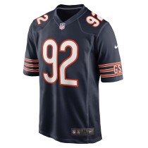 Men's Chicago Bears Daniel Hardy Number 92 Nike Navy Team Game Jersey