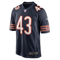 Men's Chicago Bears DeMarquis Gates Number 43 Nike Navy Game Player Jersey