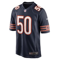 Men's Chicago Bears Deslin Alexandre Number 50  Nike Navy Team Game Jersey