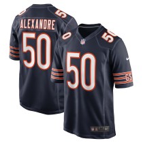 Men's Chicago Bears Deslin Alexandre Number 50  Nike Navy Team Game Jersey