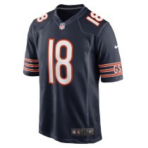 Men's Chicago Bears Caleb Williams Number 18 Nike Navy Player Game Jersey