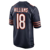 Men's Chicago Bears Caleb Williams Number 18 Nike Navy Player Game Jersey