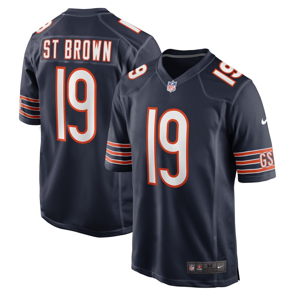 Men's Chicago Bears Equanimeous St. Brown Number 19 Nike Navy Game Player Jersey