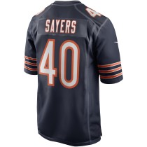 Men's Chicago Bears Gale Sayers Number 40 Nike Navy Game Retired Player Jersey