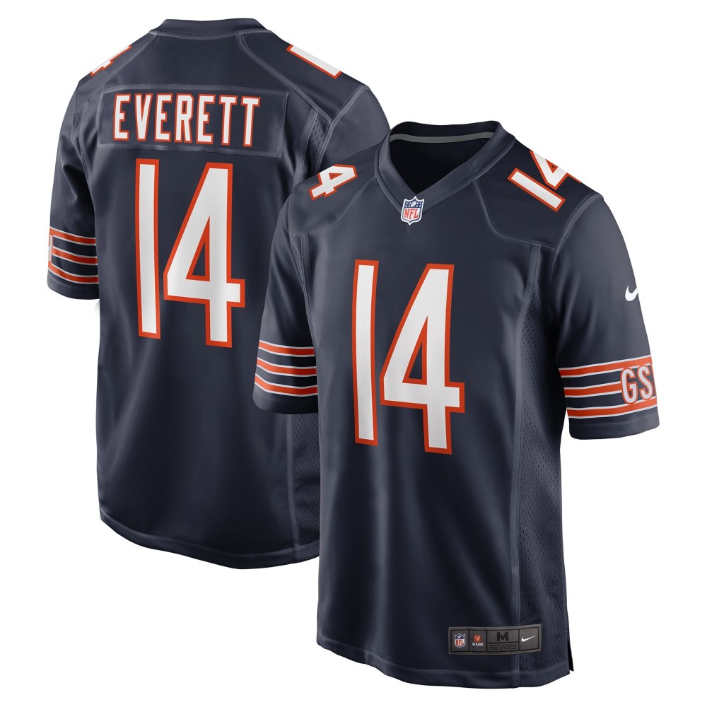 Men's Chicago Bears Gerald Everett Number 14 Nike Navy Game Jersey