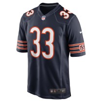 Men's Chicago Bears Ian Wheeler Number 33 Nike Navy Game Jersey