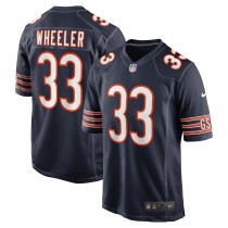 Men's Chicago Bears Ian Wheeler Number 33 Nike Navy Game Jersey