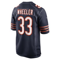 Men's Chicago Bears Ian Wheeler Number 33 Nike Navy Game Jersey