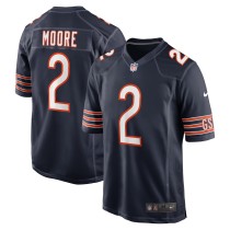 Men's Chicago Bears D.J. Moore Nike Number 2 Navy Team Color Game Jersey