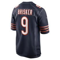 Men's Chicago Bears Jaquan Brisker Number 9 Nike Navy Game Player Jersey