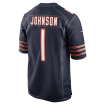 Men's Chicago Bears Jaylon Johnson Number 1 Nike Navy Game Jersey