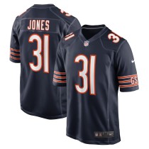 Men's Chicago Bears Jaylon Jones Number 31 Nike Navy Game Player Jersey