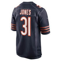 Men's Chicago Bears Jaylon Jones Number 31 Nike Navy Game Player Jersey