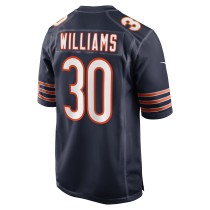 Men's Chicago Bears Joejuan Williams Number 30 Nike Navy Game Jersey