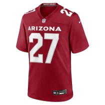 Men's Arizona Cardinals Divaad Wilson Number 27 Nike Cardinal Team Game Jersey