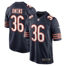 Men's Chicago Bears Jonathan Owens Number 36 Nike Navy Game Jersey