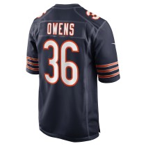 Men's Chicago Bears Jonathan Owens Number 36 Nike Navy Game Jersey