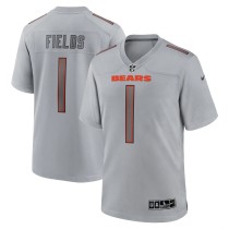 Men's Chicago Bears Justin Fields Number 1 Nike Gray Atmosphere Fashion Game Jersey