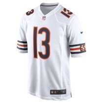 Men's Chicago Bears Keenan Allen Number 13 Nike White Game Jersey