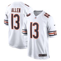 Men's Chicago Bears Keenan Allen Number 13 Nike White Game Jersey