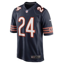 Men's Chicago Bears Khalil Herbert Nike Number 24 Navy Game Jersey