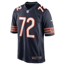 Men's Chicago Bears Kiran Amegadjie Number 72 Nike Navy Game Jersey