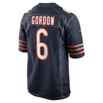 Men's Chicago Bears Kyler Gordon Number 6 Nike Navy Game Player Jersey