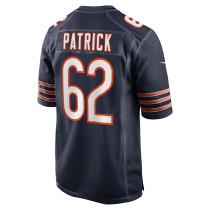 Men's Chicago Bears Lucas Patrick Number 62 Nike Navy Game Jersey