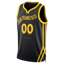 Unisex Golden State Warriors Black Custom Swingman Jersey