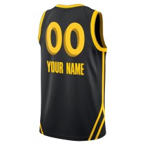 Unisex Golden State Warriors Black Custom Swingman Jersey