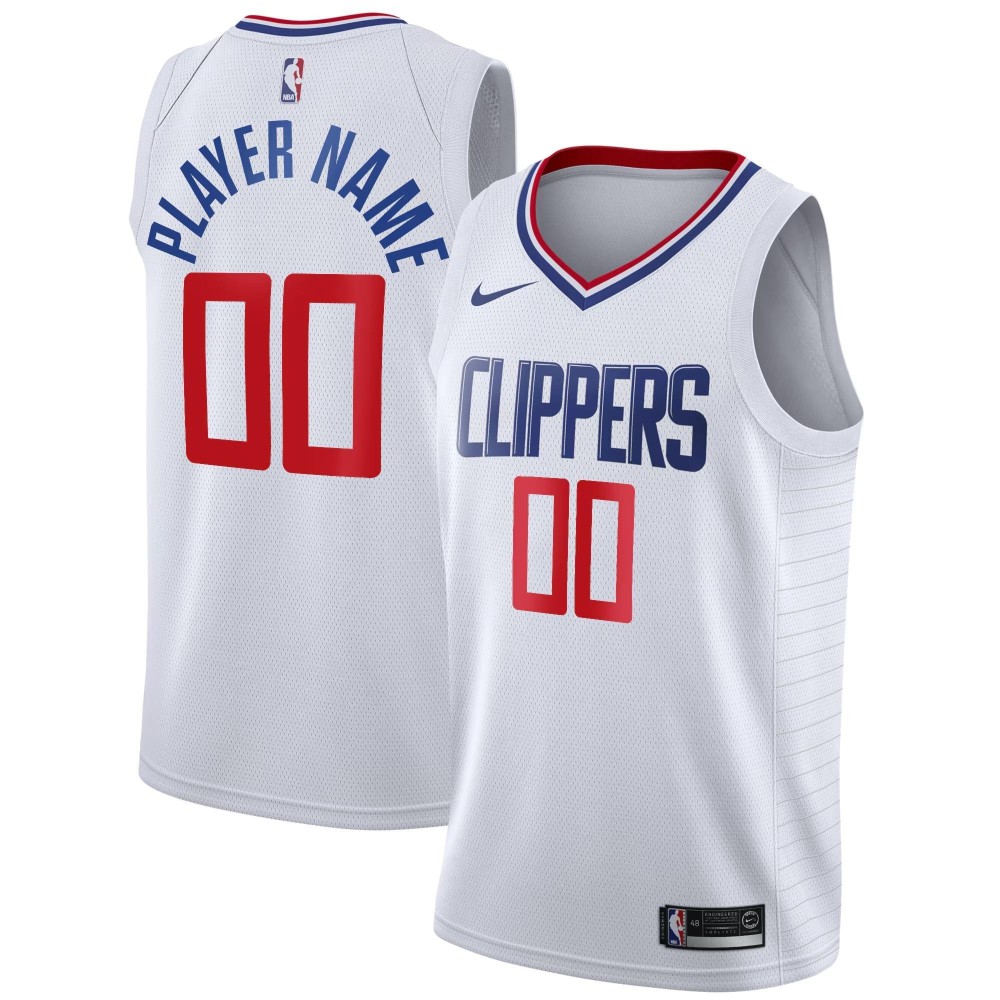 Men's LA Clippers Nike White Swingman Custom Jersey