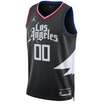 Unisex LA Clippers Jordan Brand Black Swingman Custom Jersey