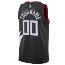 Unisex LA Clippers Jordan Brand Black Swingman Custom Jersey