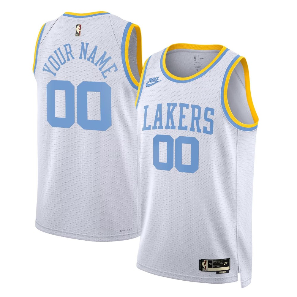 Unisex Los Angeles Lakers Nike White Custom Swingman Jersey