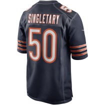 Men's Chicago Bears Mike Singletary Number 50 Nike Navy Game Retired Player Jersey