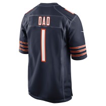 Men's Chicago Bears Dad Number 1 Nike Navy Game Jersey