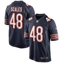 Men's Chicago Bears Patrick Scales Number 48 Nike Navy Game Jersey