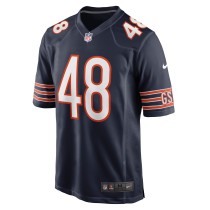 Men's Chicago Bears Patrick Scales Number 48 Nike Navy Game Jersey