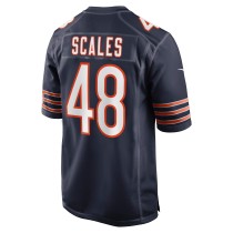 Men's Chicago Bears Patrick Scales Number 48 Nike Navy Game Jersey