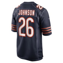 Men's Chicago Bears Quindell Johnson Number 26 Nike Navy Team Game Jersey