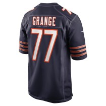 Men's Chicago Bears Red Grange Number 77 Nike Navy Retired Player Jersey