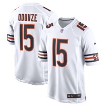 Men's Chicago Bears Rome Odunze Number 15 Nike White Game Jersey