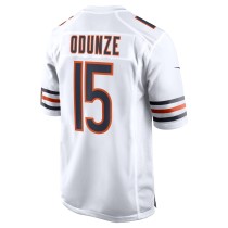 Men's Chicago Bears Rome Odunze Number 15 Nike White Game Jersey